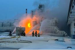 Пожар в терминале «Новатэка» в Ленинградской области локализован