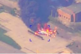 Минобороны показало кадры уничтожения МиГ-29 ВСУ на аэродроме Днепр